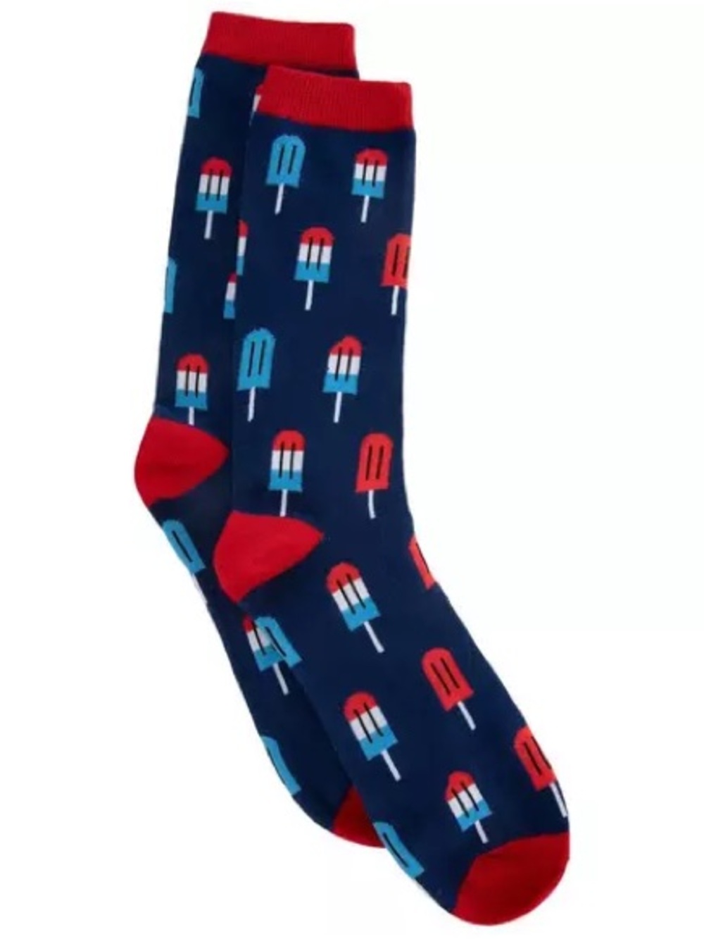 New Brother Sister Design Studio Red, White & Blue Ice Pops Crew Socks